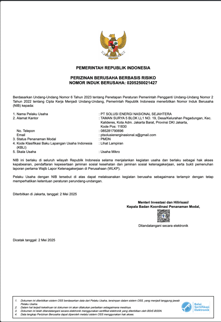 pt solusi energi nasional sejahtera